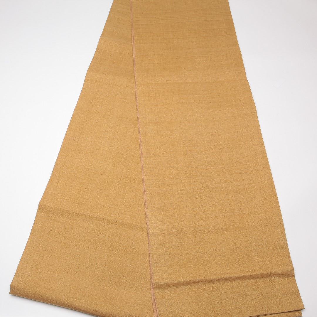 袋帯(紬) 帯丈448cm 正絹 ポイント柄 インフォーマル 蜀江 宝相華 蘇州刺繍 汕頭刺繍 ガード加工 茶系 1243-01320