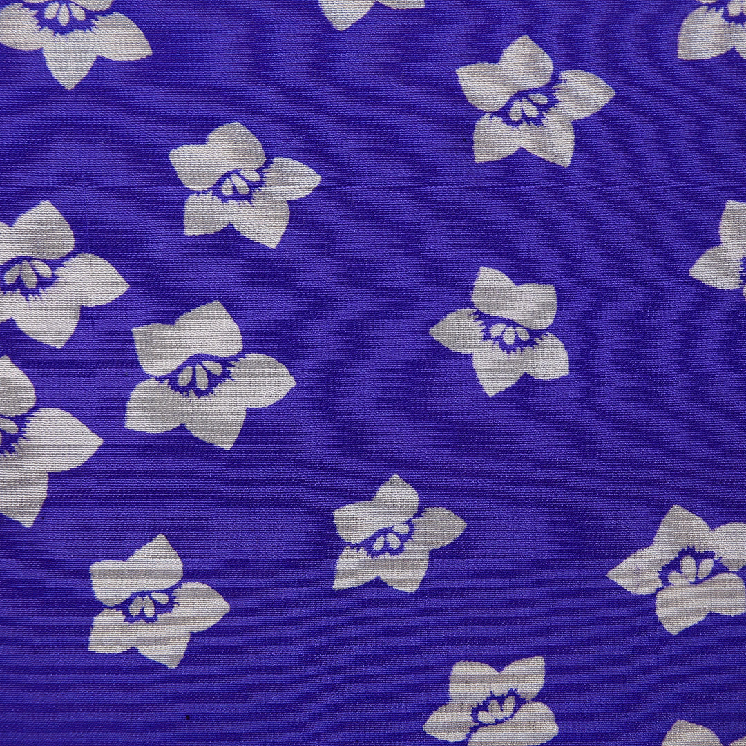 アンティーク 小紋 袷 身丈143cm 裄丈62cm 正絹 Aランク 広衿 XSサイズ 居敷当て 桔梗 青系 HP 1221-10931