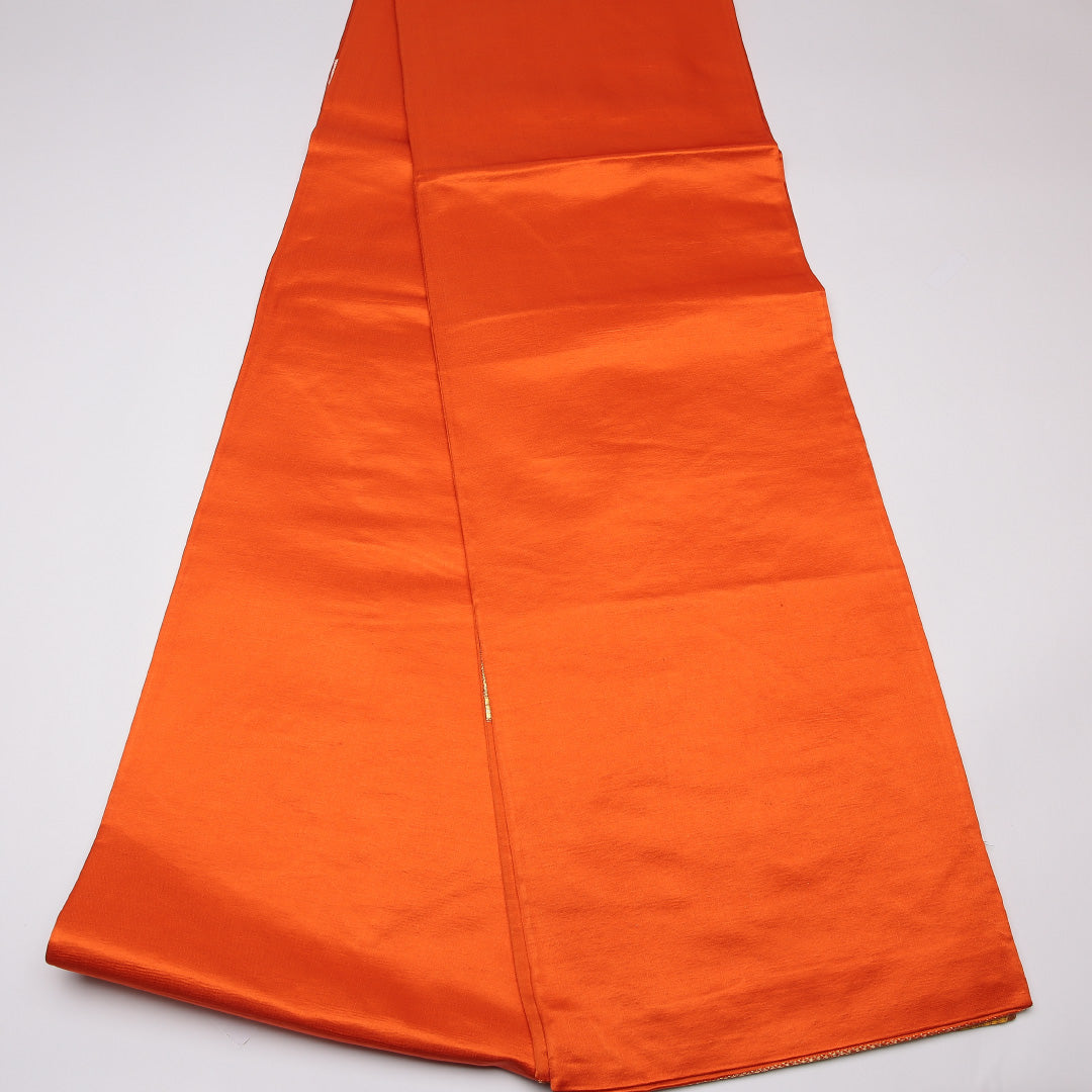袋帯 帯丈420cm 六通 菊 紅葉 立涌 フォーマル 朱系 正絹 Aランク 1223-01195