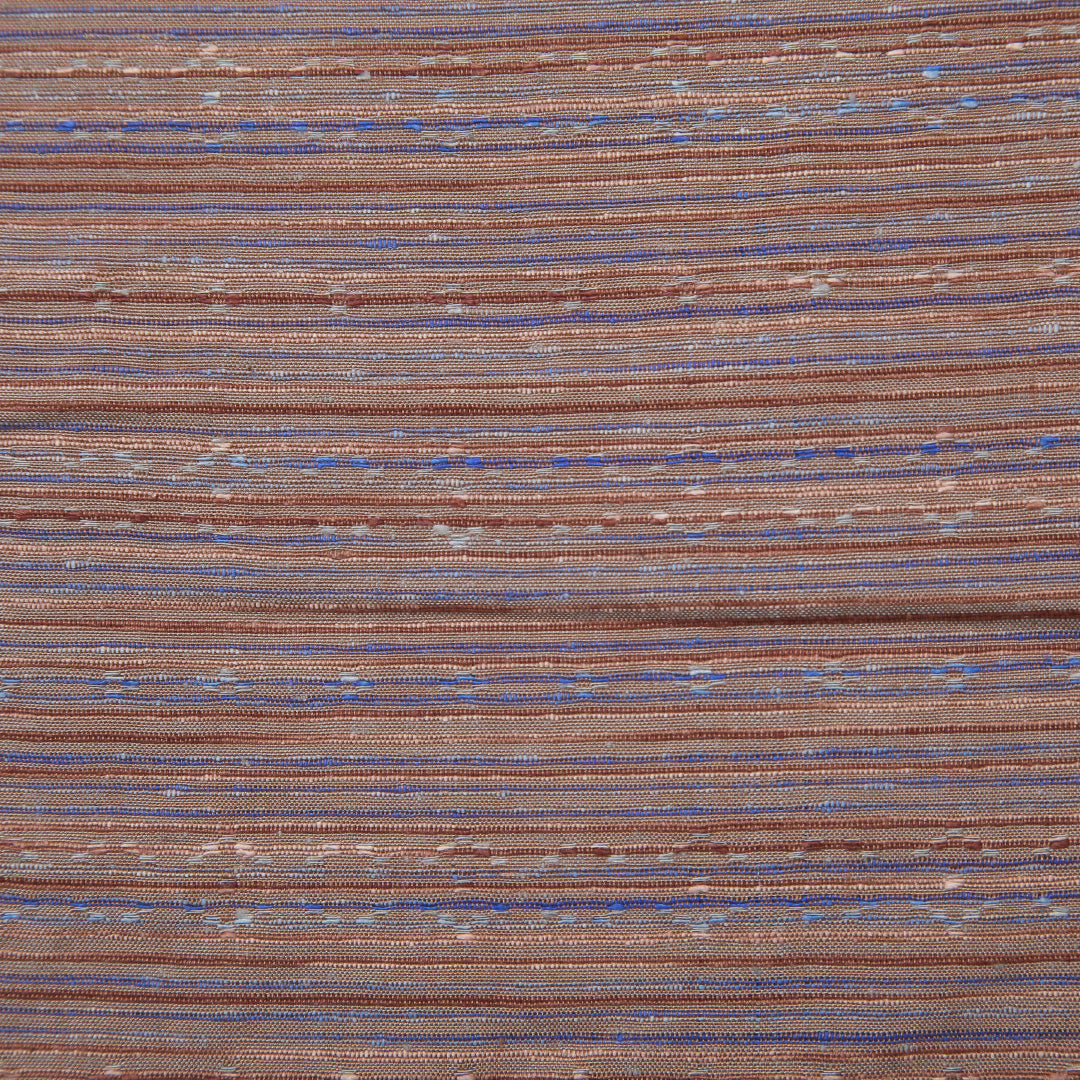 紬 単衣 身丈144cm 裄62cm 正絹 茶系 Aランク 1216-00971