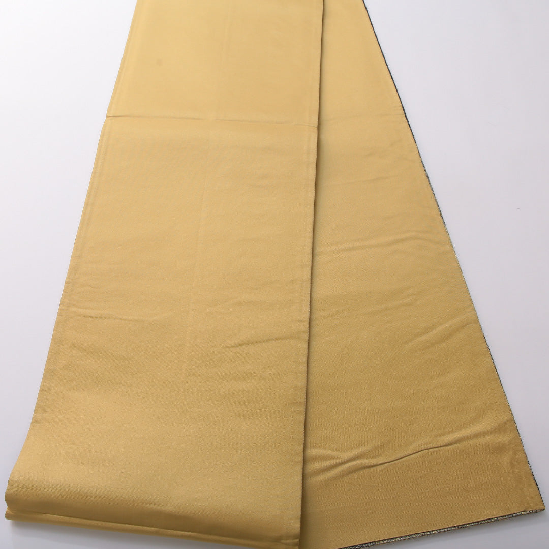 袋帯 帯丈436cm フォーマル 六通 Sランク 正絹 古典柄 吉祥文様 金系 1223-02038