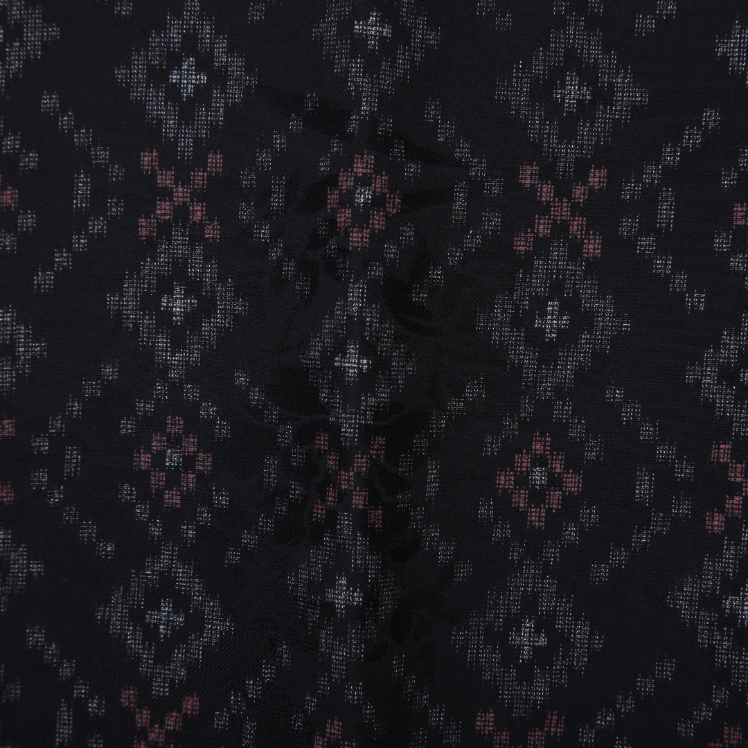 道行コート 身丈86cm 裄丈63cm 正絹 Aランク S 黒系 1217-00649