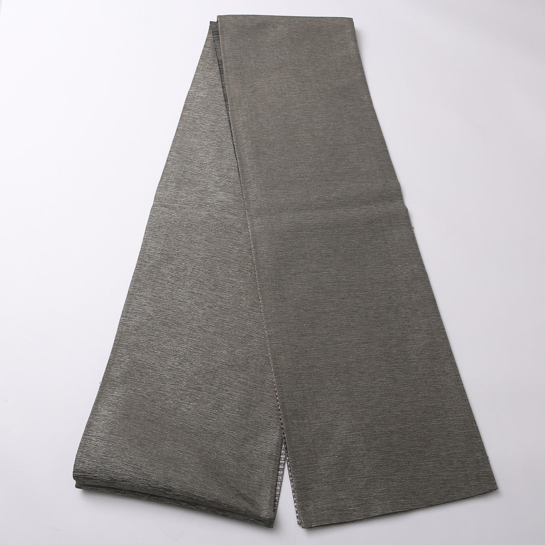 袋帯 帯丈444cm 六通 カジュアル Sランク ポリエステル 創作柄 独創的 粋 グレー系 1223-01608