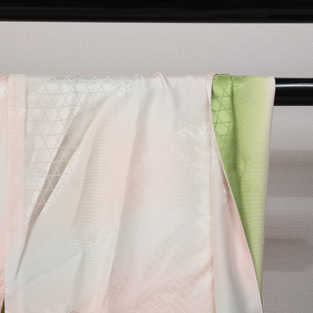 振袖用 長襦袢 無双袖 身丈127cm 裄丈67cm 正絹 Sランク Mサイズ ピンク系 RP 1240-14564