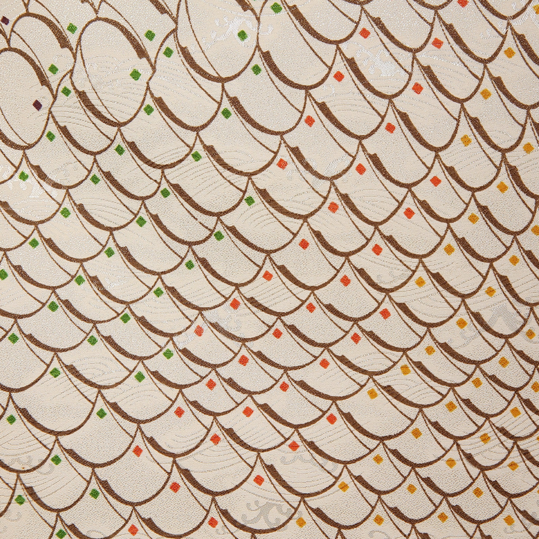 付下げ 身丈164cm 裄丈64.5cm L ポリエステル Sランク 袷 洗える着物 広衿 幾何学 1261-10821