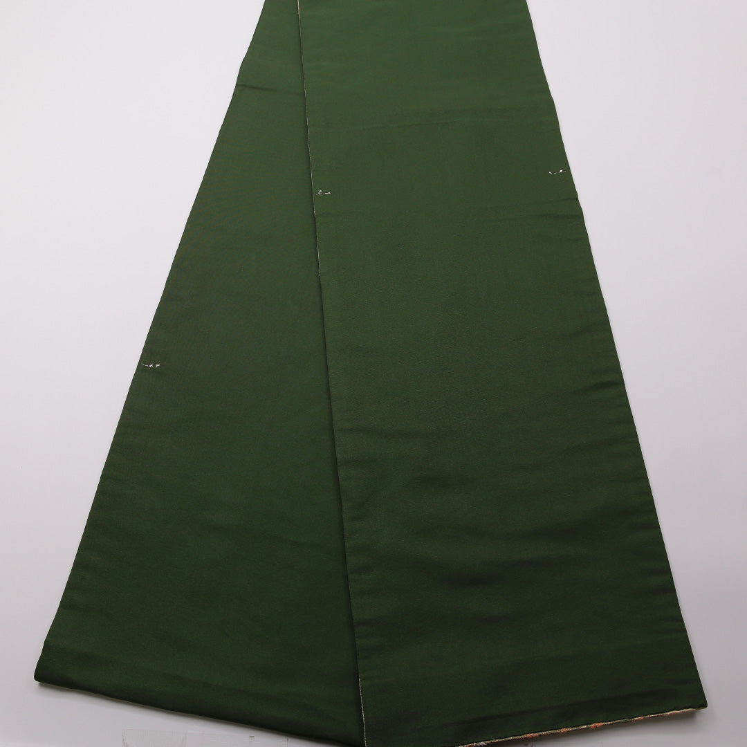 袋帯 六通 帯丈432cm フォーマル Sランク 正絹 金箔 唐草華文 金系 緑系 1223-01450