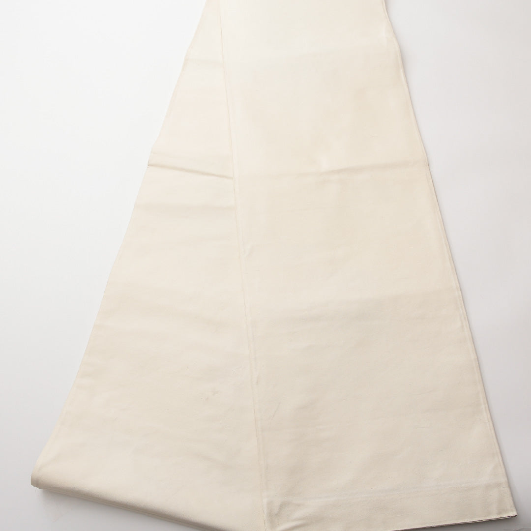 袋帯 六通 帯丈412cm フォーマル Aランク 正絹 扇 菖蒲 クリーム系 1223-01466