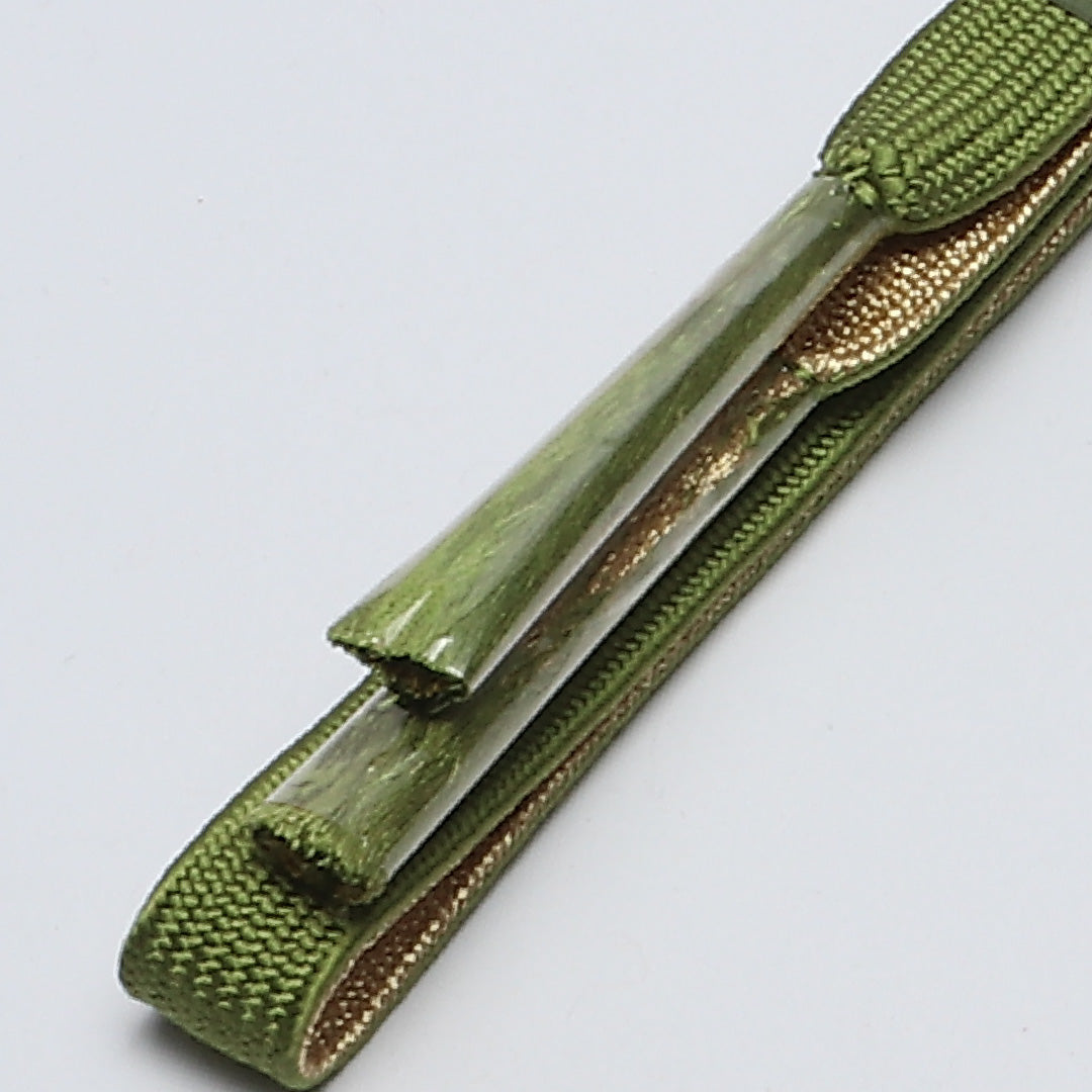 未使用品 帯締め 平組紐 高麗組 正絹 緑系 1251-02057