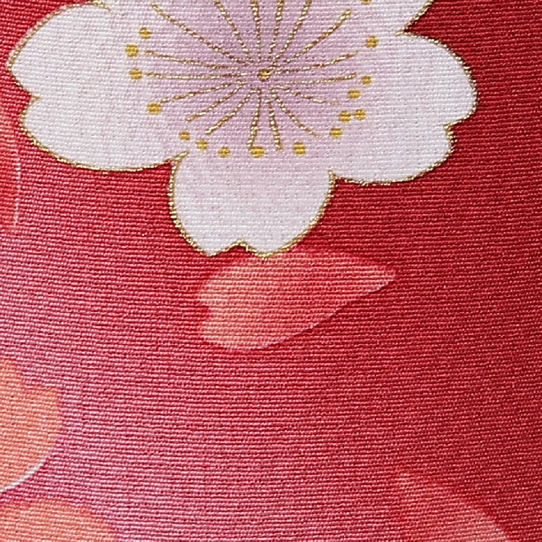 振袖 身丈160cm 裄丈66cm Sランク 正絹 袷 広衿 L 毬 桜 フォーマル 古典的 可愛らしい 赤系 1213-F0507
