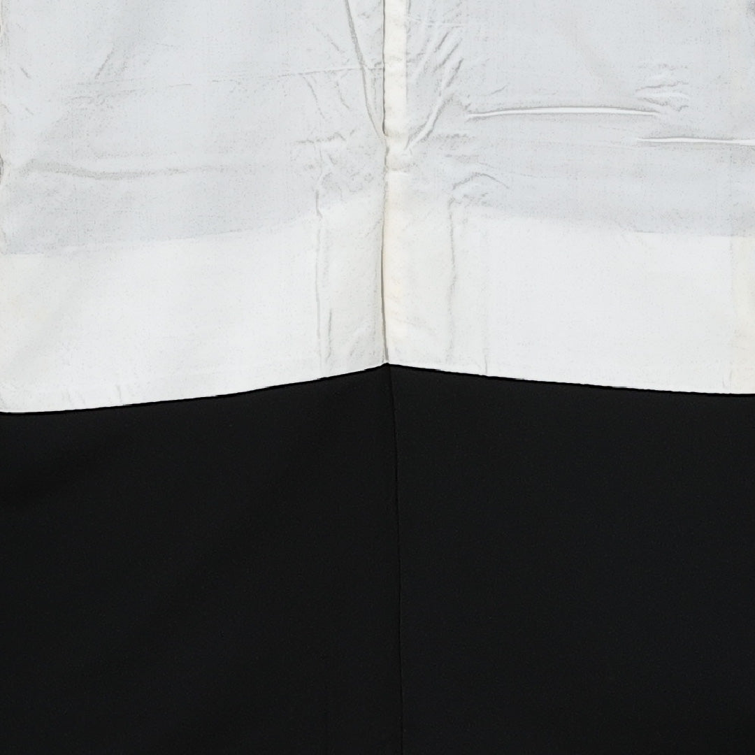 黒留袖 五つ紋 向い蝶 京友禅の巨匠 松井青々 作 身丈154cm 裄丈60.5cm Sランク 正絹 袷 広衿 S タタキ染 蘇州刺繍 石庭 フォーマル 幻想的 落ち着き 黒系 1211-F0620