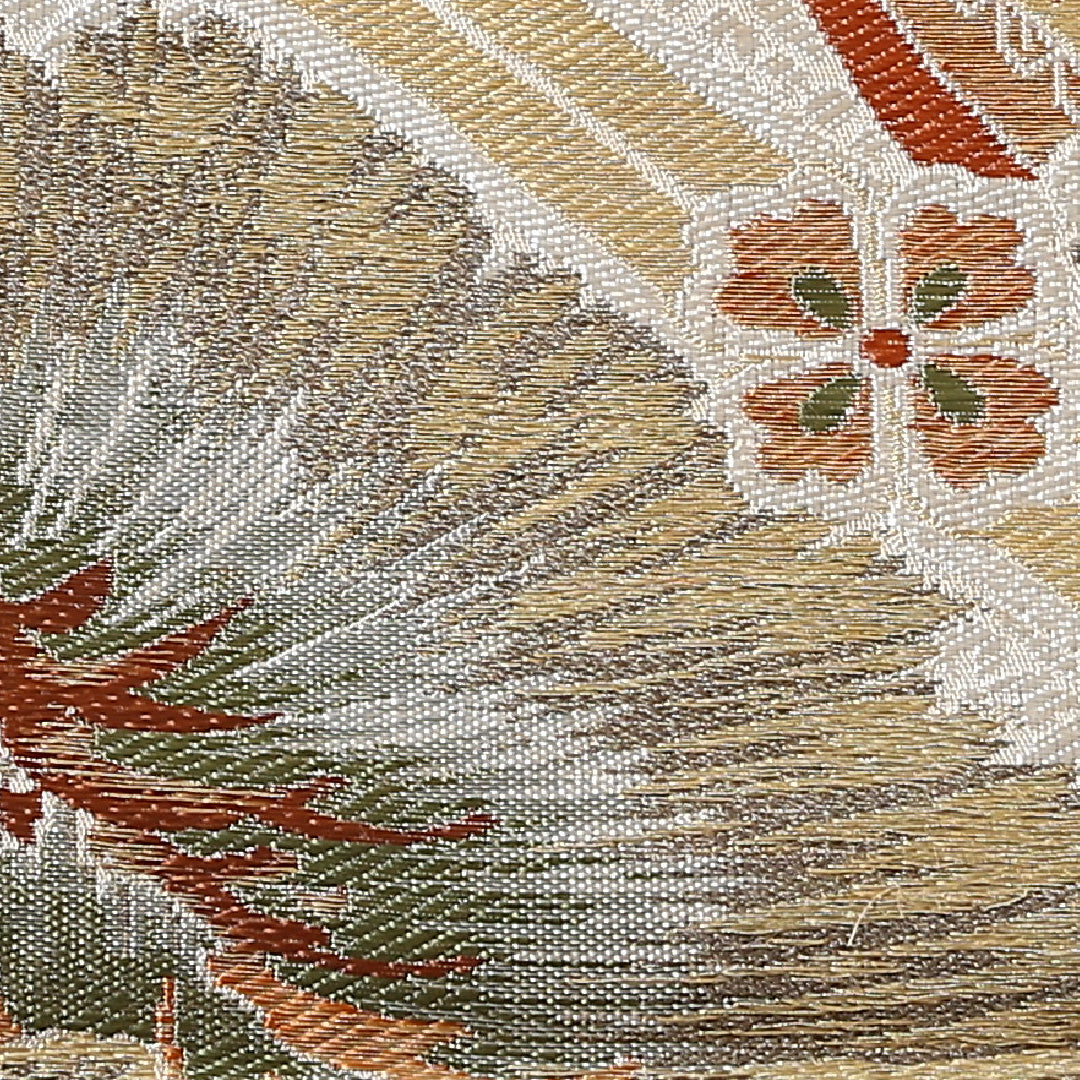 アンティーク 丸帯 帯丈406cm 全通 仕立て上がり フォーマル Cランク 宝船 金系 1223-00822-521 1223-00822