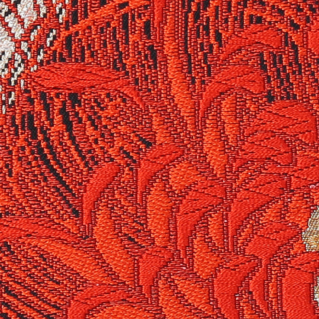 袋帯 帯丈424cm 六通 仕立て上がり フォーマル Sランク 菊 金糸 銀糸 黒系 122300607210