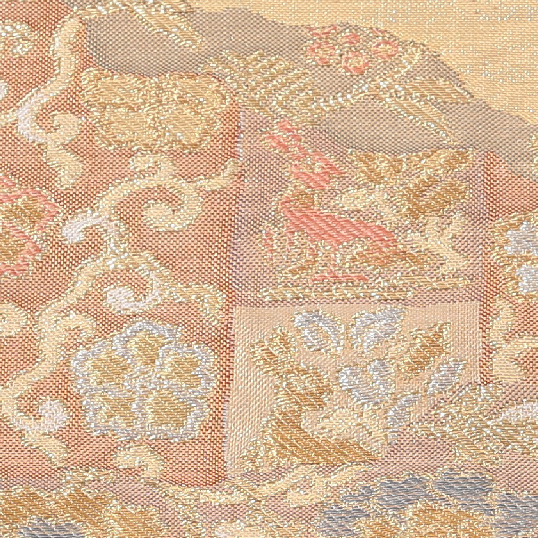 袋帯 帯丈436cm 六通 仕立て上がり フォーマル Sランク 鳳凰 宝相華 金系 1223-00683-221 1223-00683