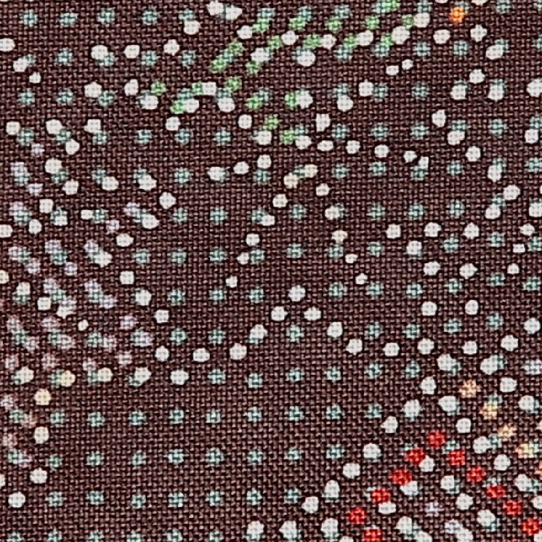 大島紬 袷 身丈165cm 裄63.5cm 正絹 吉祥文様 菊 茶系 Aランク 1216-01408