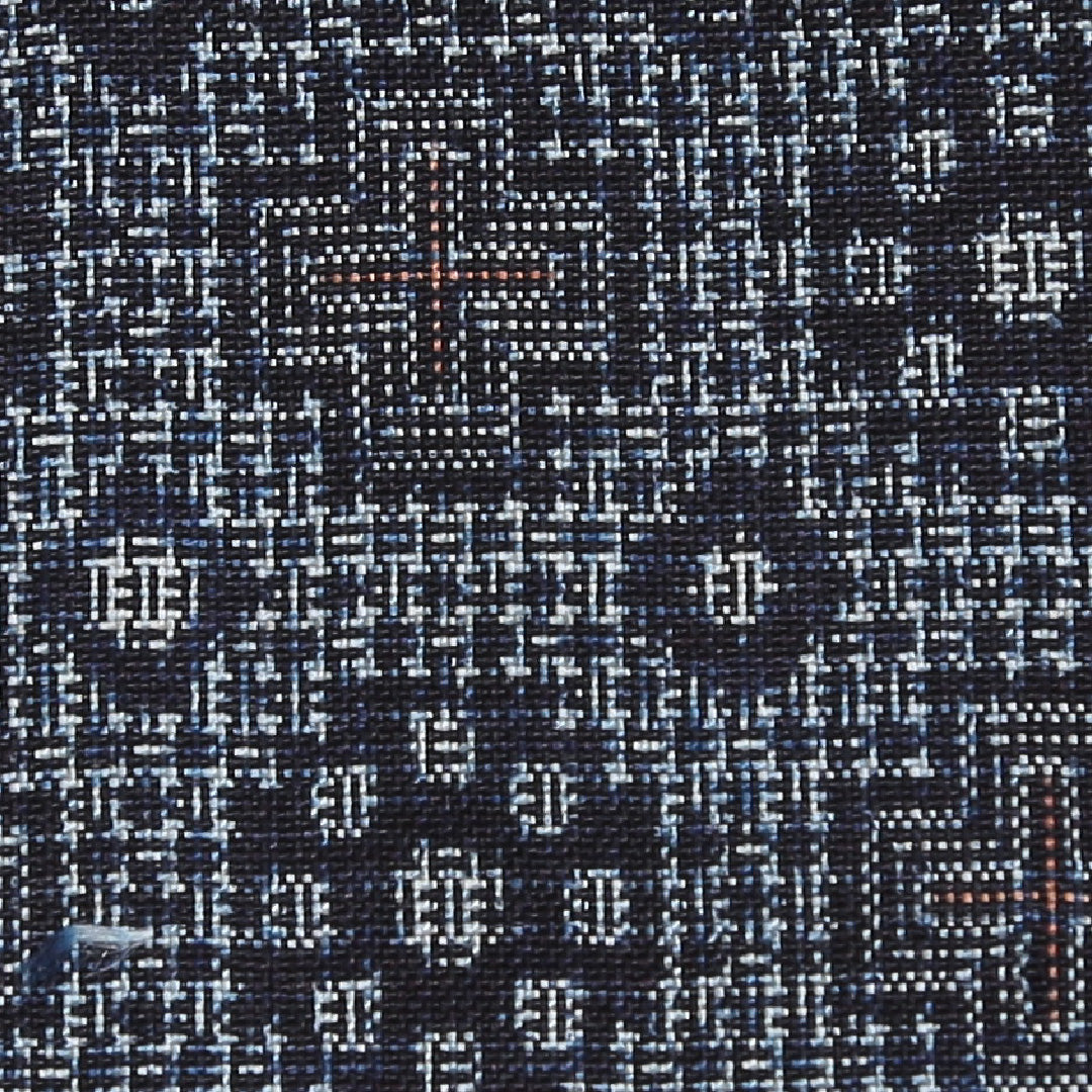 紬 袷 身丈154cm 裄丈62cm 正絹 Aランク Sサイズ 広衿 カジュアル 幾何学柄 グレー系 1216-03172