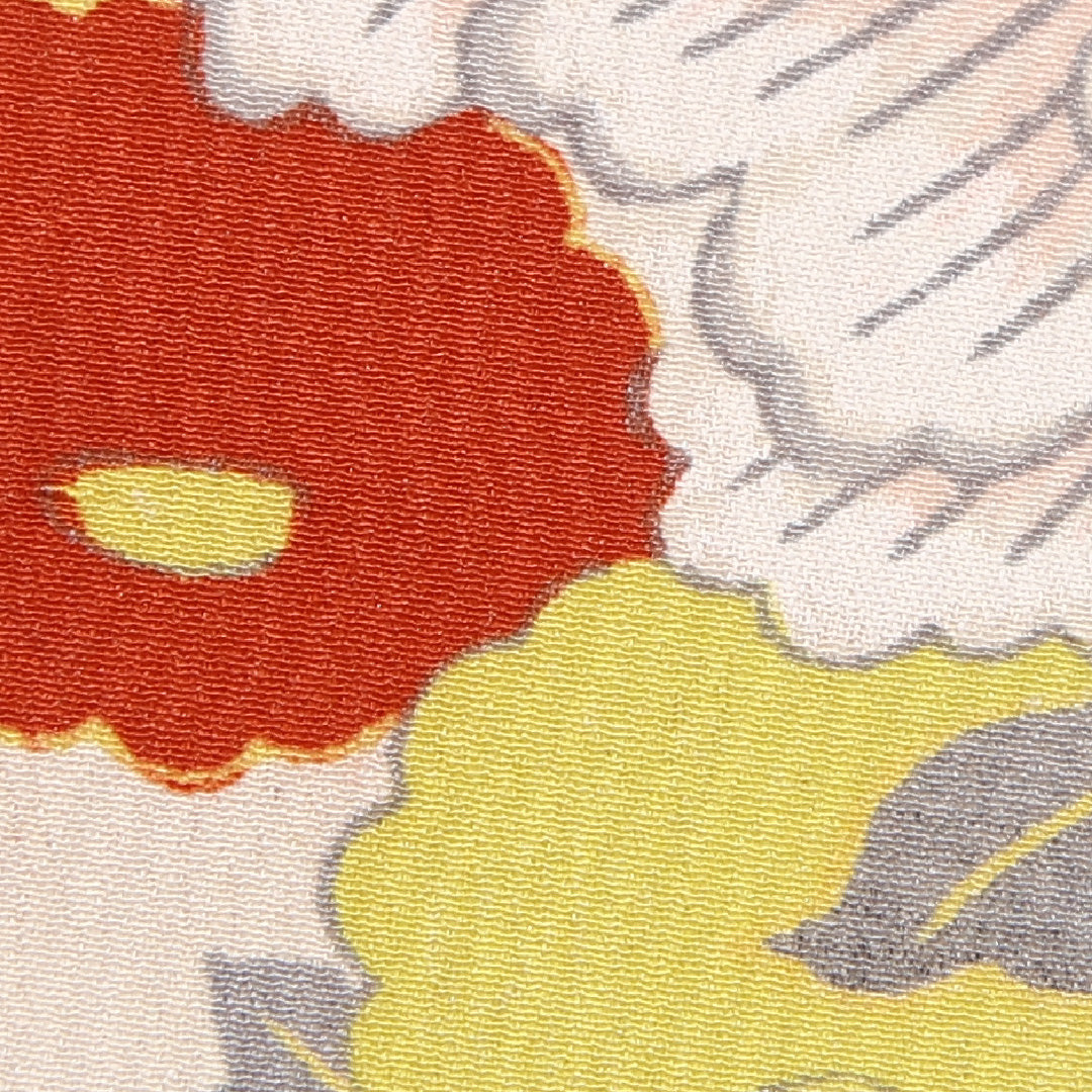 アンティーク 小紋 袷 身丈145cm 裄丈60cm 正絹 Bランク バチ衿 XSサイズ 小振袖 流水 菊 ピンク系 M4 1221-11677