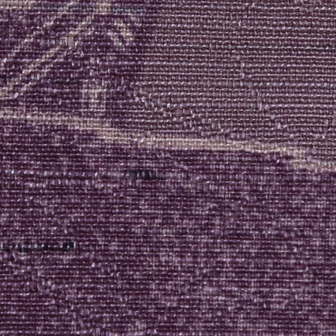 未使用品 紬 単衣 身丈158cm 裄丈63cm 正絹 Sランク Mサイズ バチ衿 カジュアル 寄せ柄 しつけ糸 紫系 1216-02978