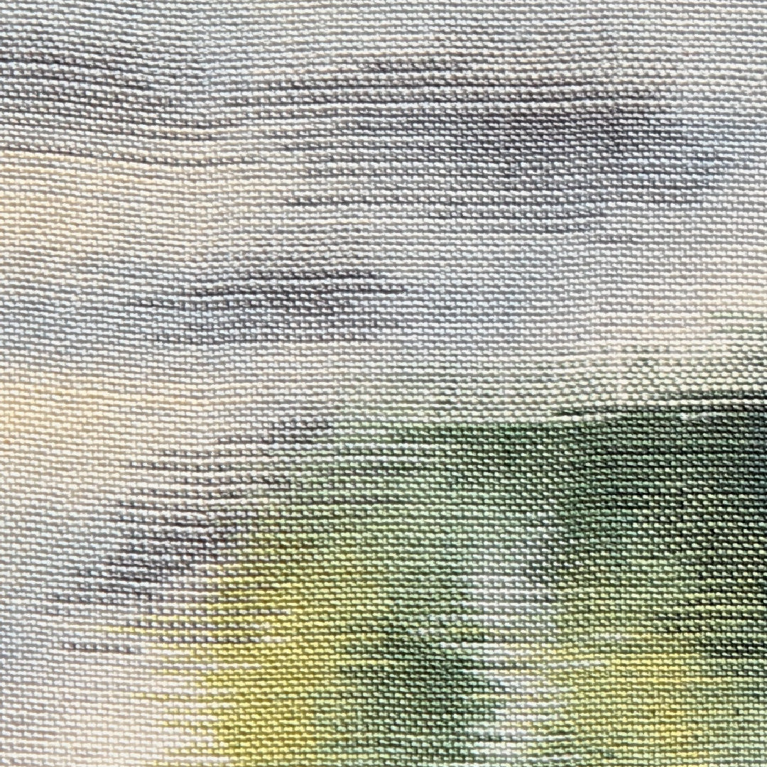 アンティーク 紬(銘仙) 袷 身丈144cm 裄丈61cm 正絹 Aランク XSサイズ バチ衿 橋 松 クリーム系 多色系 1216-15624