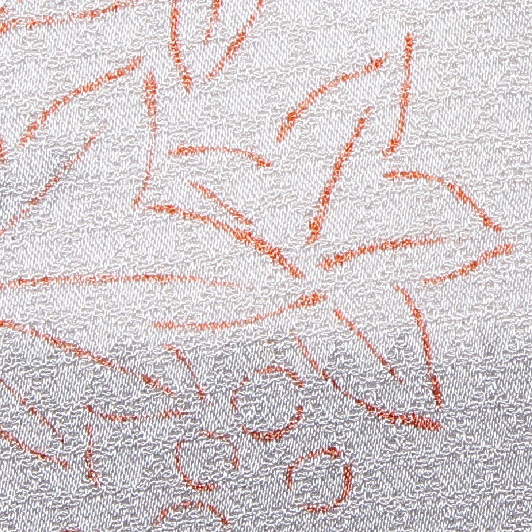 小紋 身丈158.5cm 裄丈63cm Aランク 袷 正絹 広衿 刺繡 部分絞り 紅葉 1215-10172