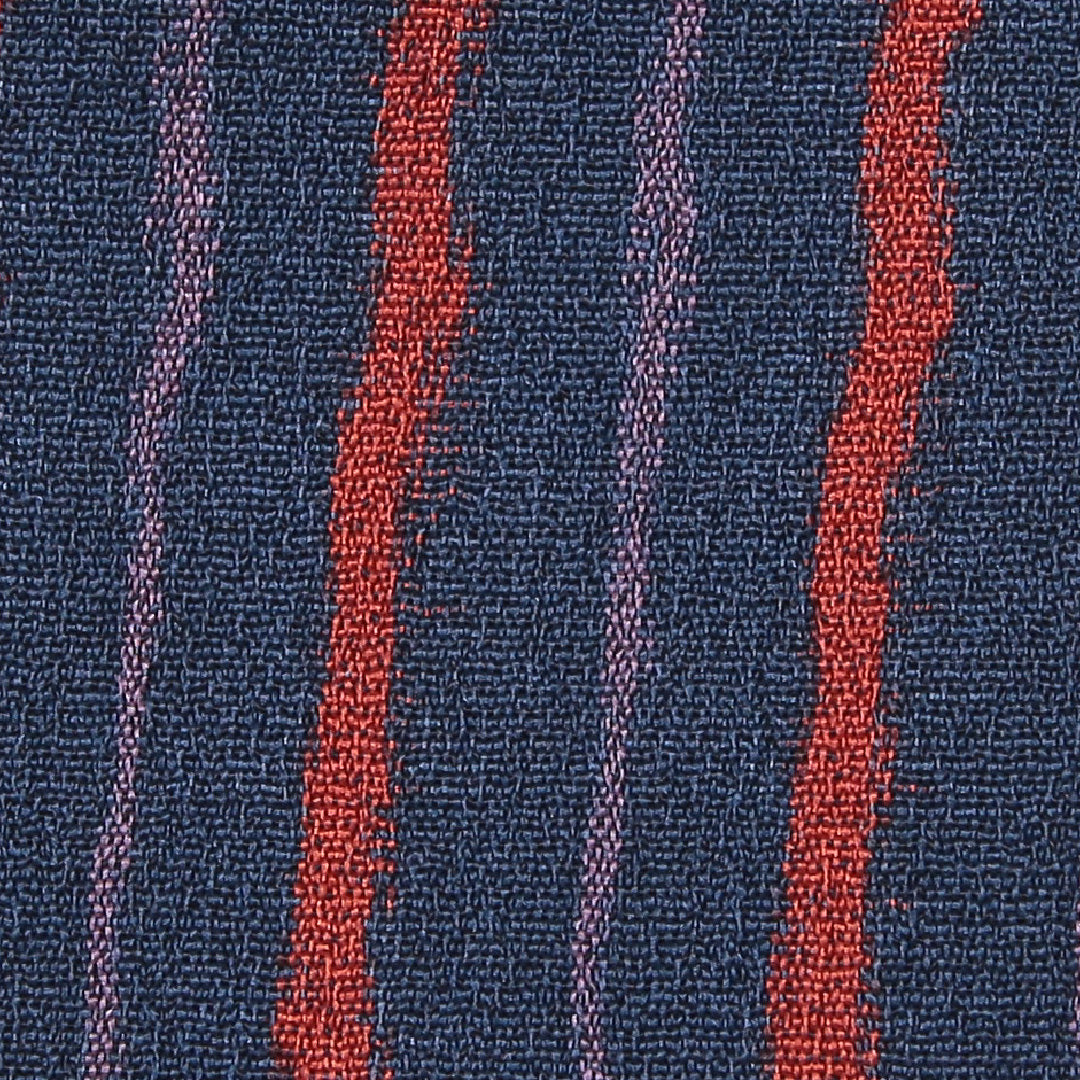 紬 袷 身丈156cm 裄64cm 正絹 縞 紺系 Aランク 1216-00941