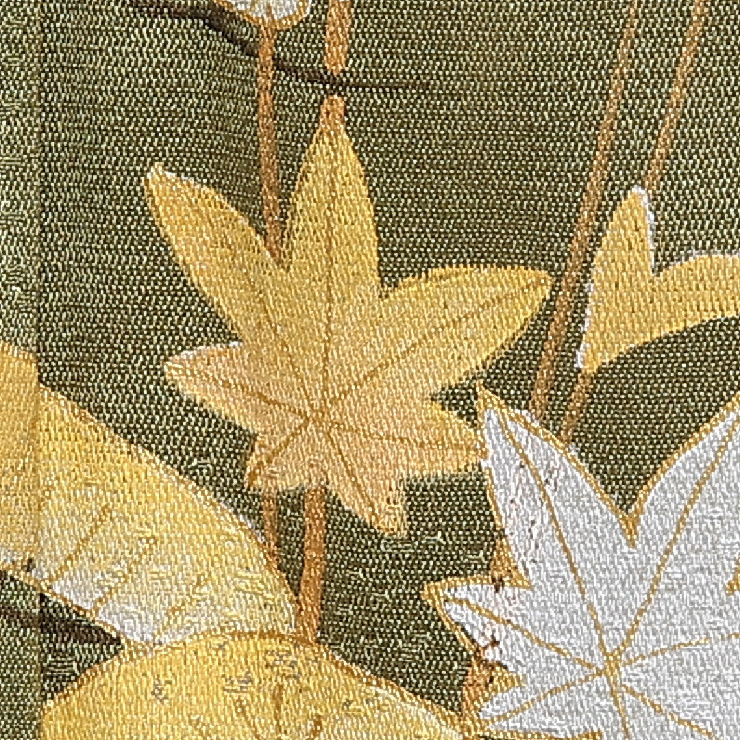 訪問着 身丈145cm 裄丈65.5cm XS 正絹 Aランク 袷 広衿 菊 紅葉 1212-11013