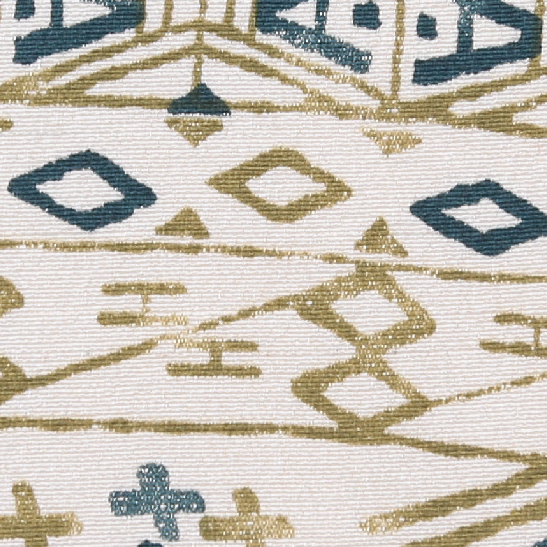 小紋 袷 身丈150cm 裄丈63cm 正絹 Sランク Sサイズ 広衿 インフォーマル ちりめん 幾何学柄 白系 1215-01853