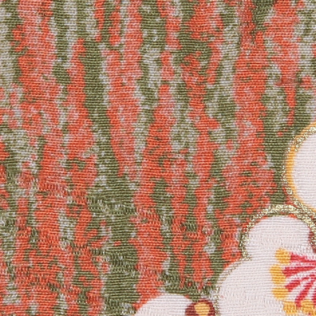 アンティーク 小紋 袷 身丈147cm 裄丈65cm 正絹 Aランク XSサイズ 広衿 梅 朱系 紫系 1215-02093