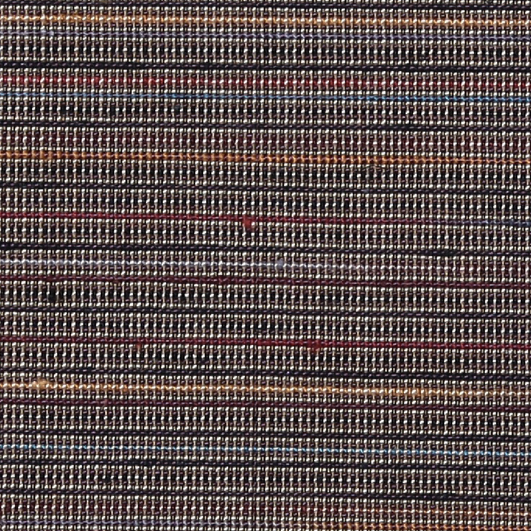 紬 袷 身丈153cm 裄63cm 正絹 茶系 Sランク 縞 1216-00605-2214 1216-00605