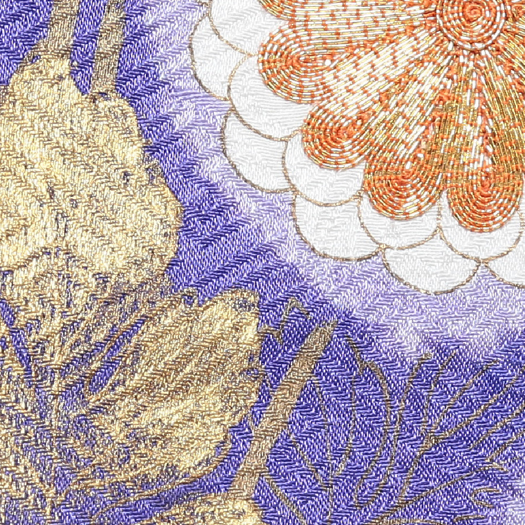 振袖 身丈171cm 裄丈70.5cm Bランク 袷 正絹 広衿 エ霞 金彩 金駒刺繍 松 1213-F0046
