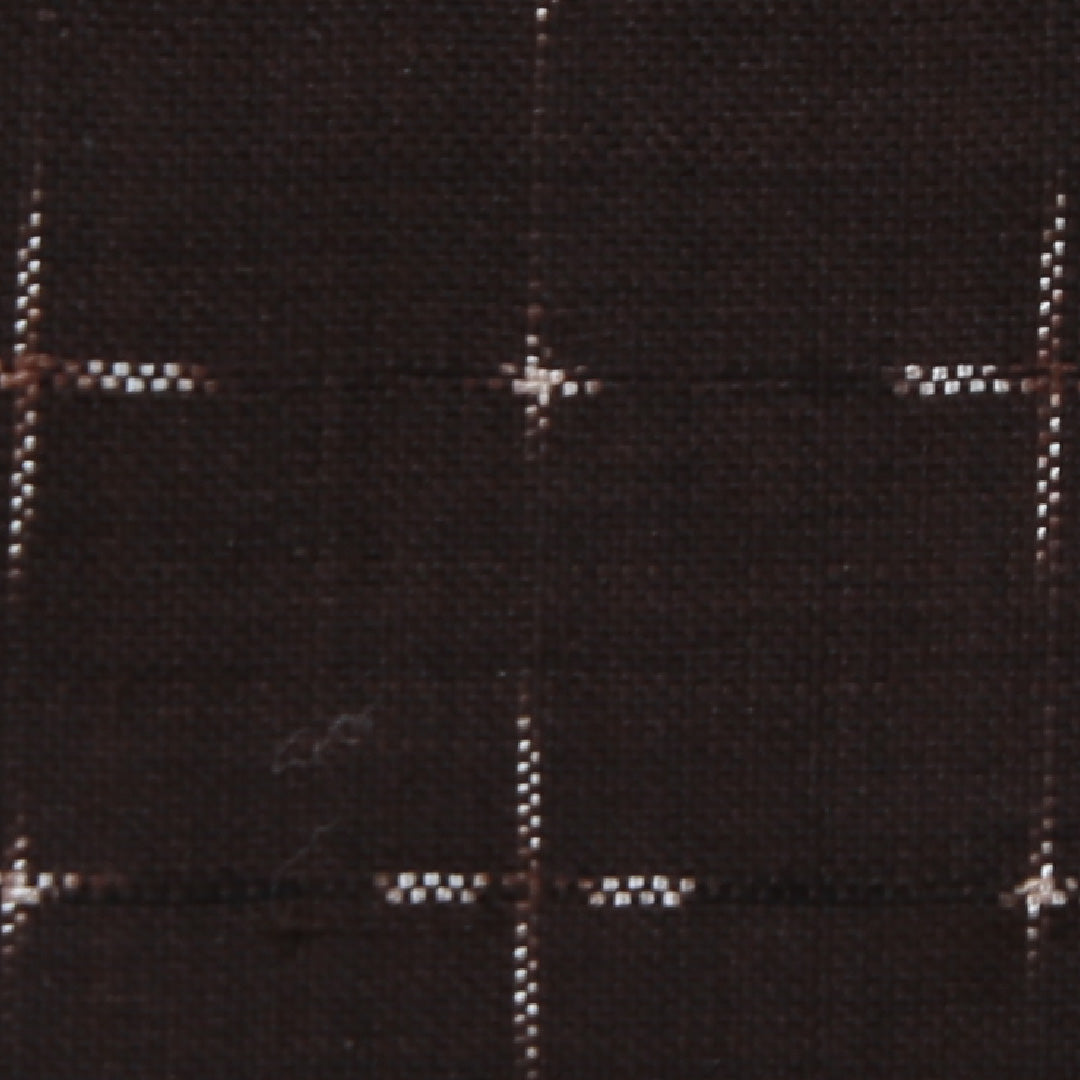 アンティーク 紬 夏物 夏紬 身丈150cm 裄丈62cm 正絹 Cランク Sサイズ バチ衿 十字絣 茶系 1216-02883