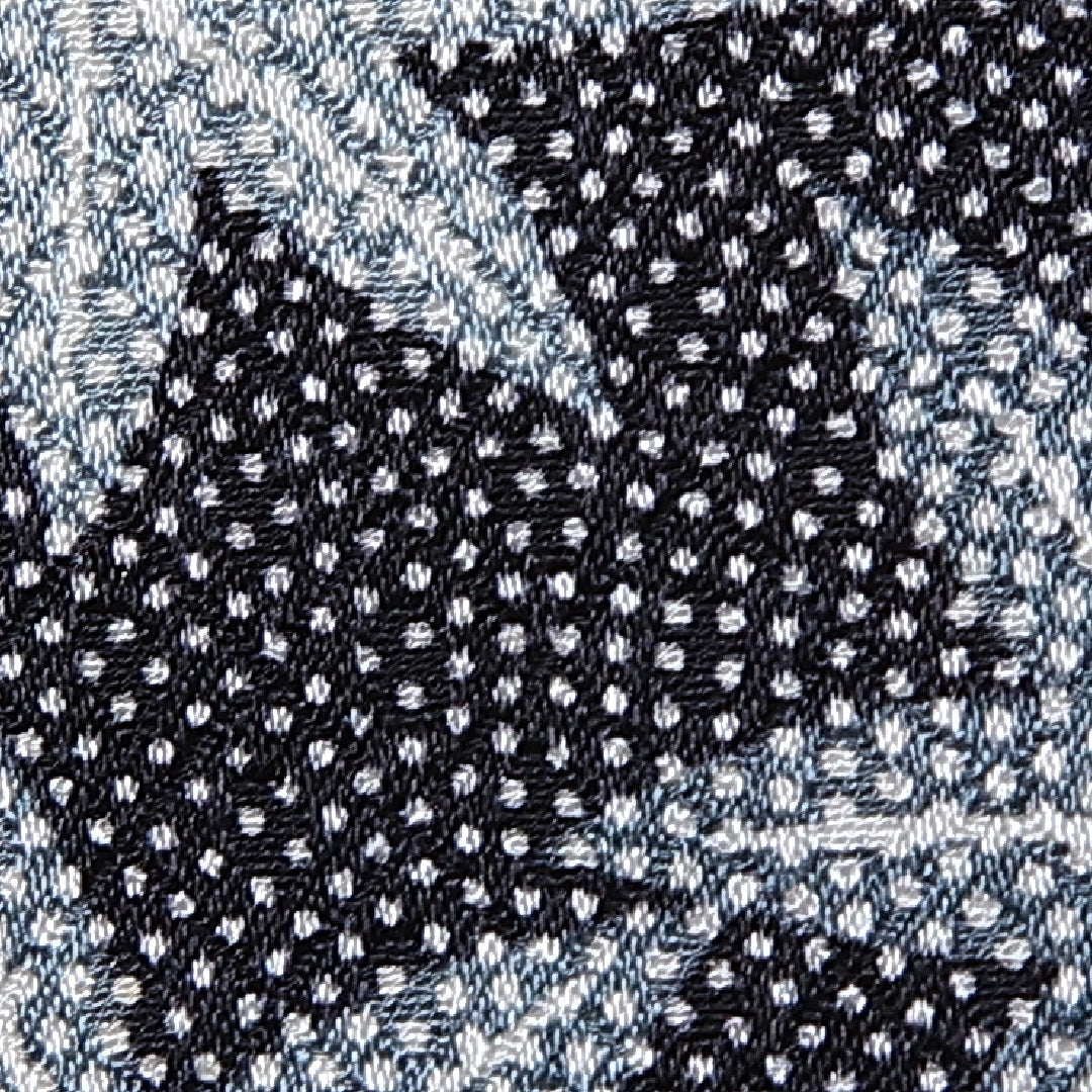 小紋 身丈154cm 裄丈63cm S 正絹 Bランク 袷 広衿 紅葉 刺繍 銀糸 1215-10528