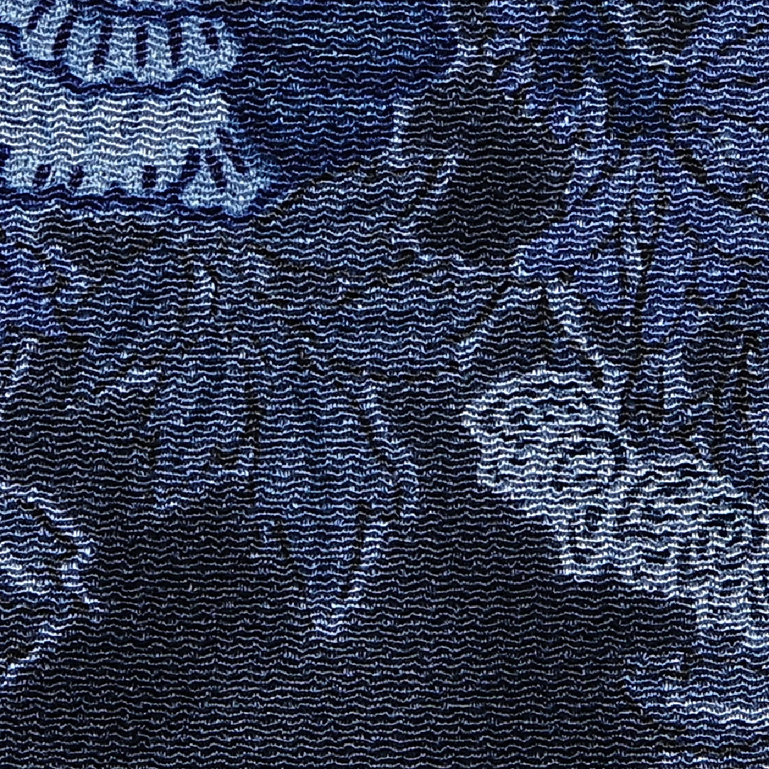 小紋 身丈164cm 裄丈64.5cm Sランク L 正絹 単衣 広衿 エレガント 藍型 ちりめん 橘 菊 桜 カジュアル 紺系 1215-12314