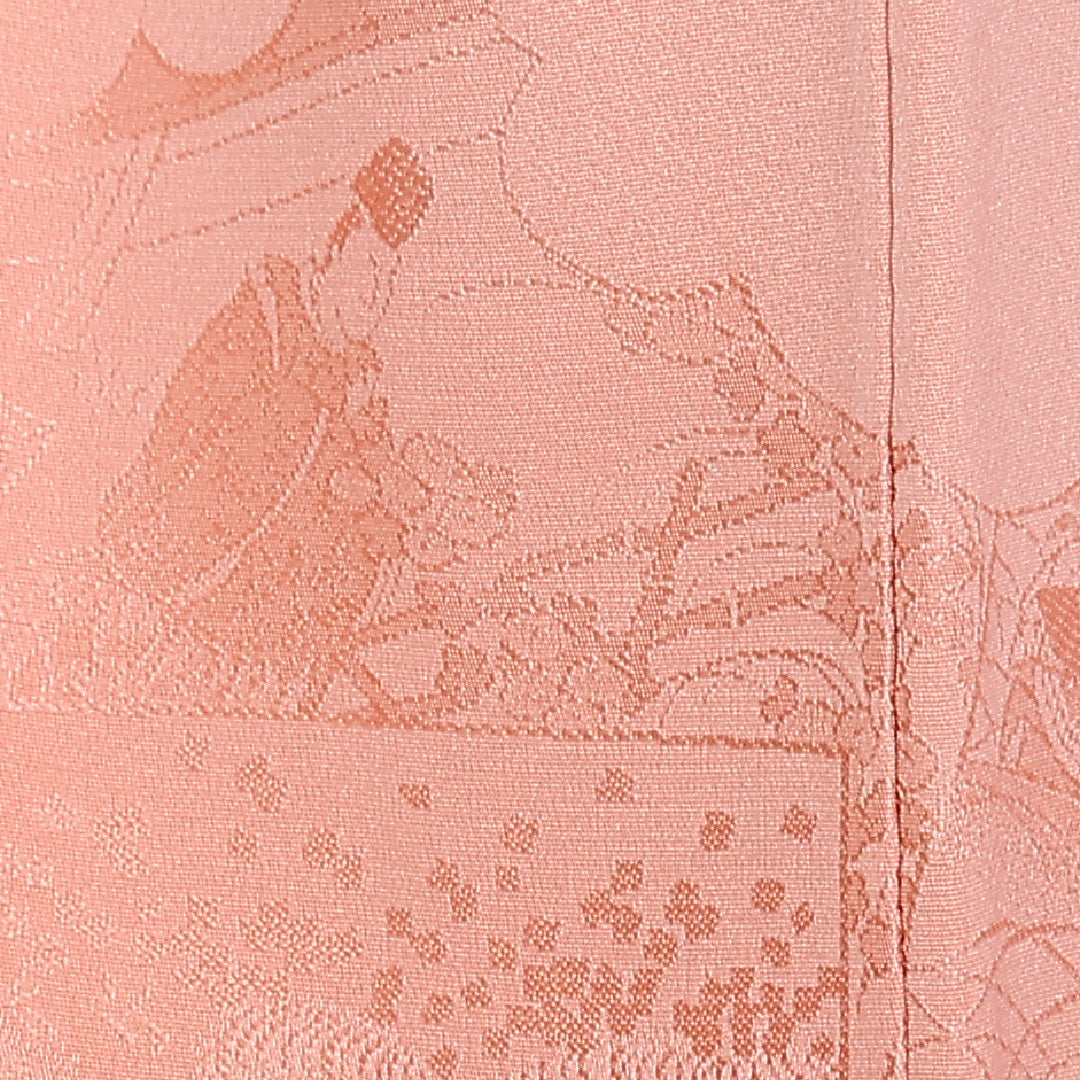 訪問着 袷 身丈159cm 裄65cm 正絹 一つ紋 ぼかし 平安絵巻 Aランク 1212-00771