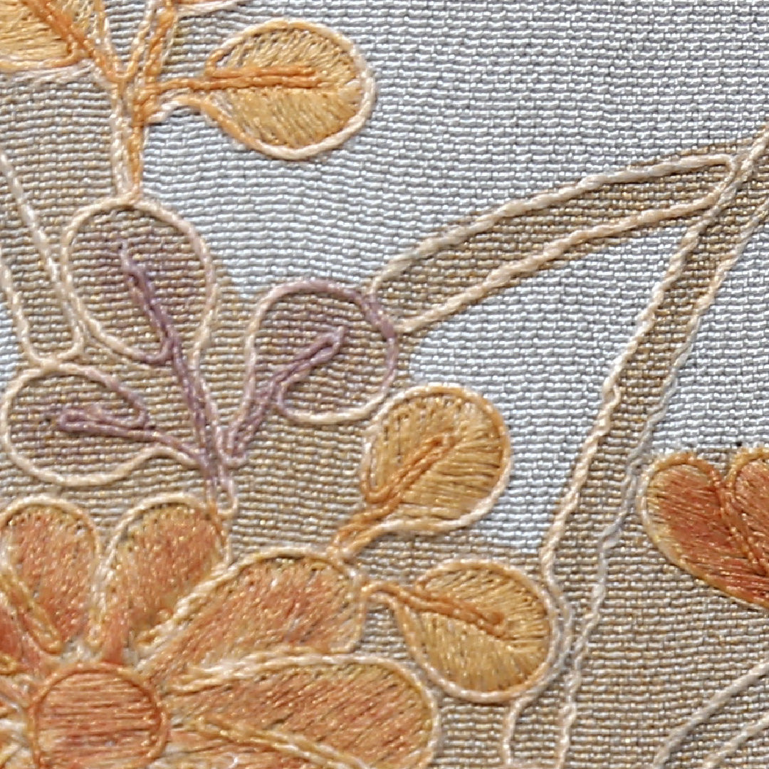 訪問着 単衣 身丈159cm 裄63.5cm 正絹 水色系 Bランク 汕頭刺繍 蘇州刺繍 刺繍 1212-00446-4324 1212-00446