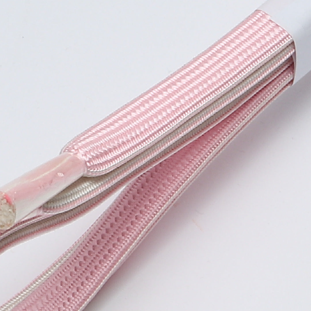 未使用品 帯締め 平組紐 畝組 正絹 ピンク系 白系 1251-02101