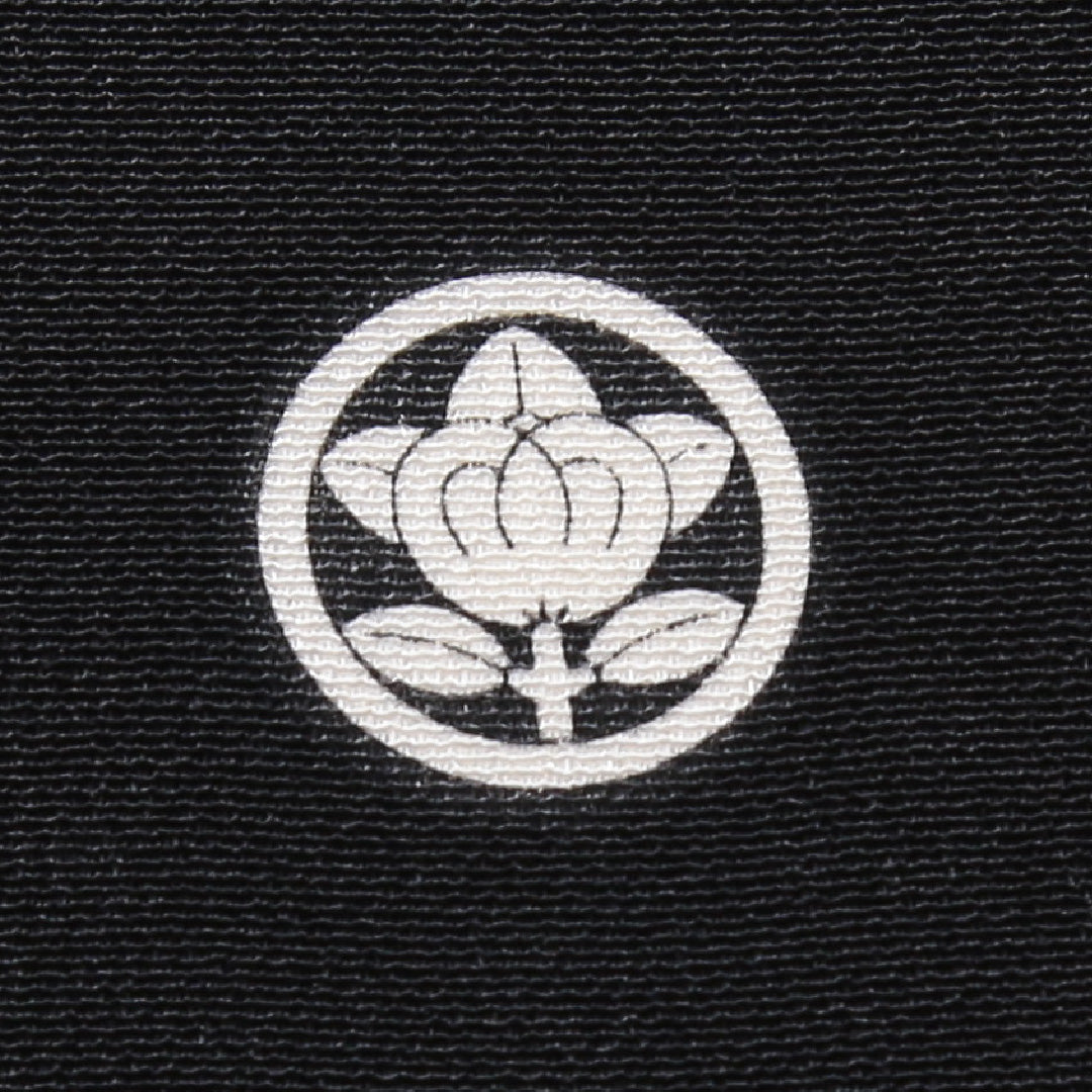 黒留袖 五つ紋 丸に橘 身丈159cm 裄丈65cm Aランク 正絹 袷 比翼 広衿 M 鶴 吉祥文様 扇 フォーマル 黒系 1211-F0234