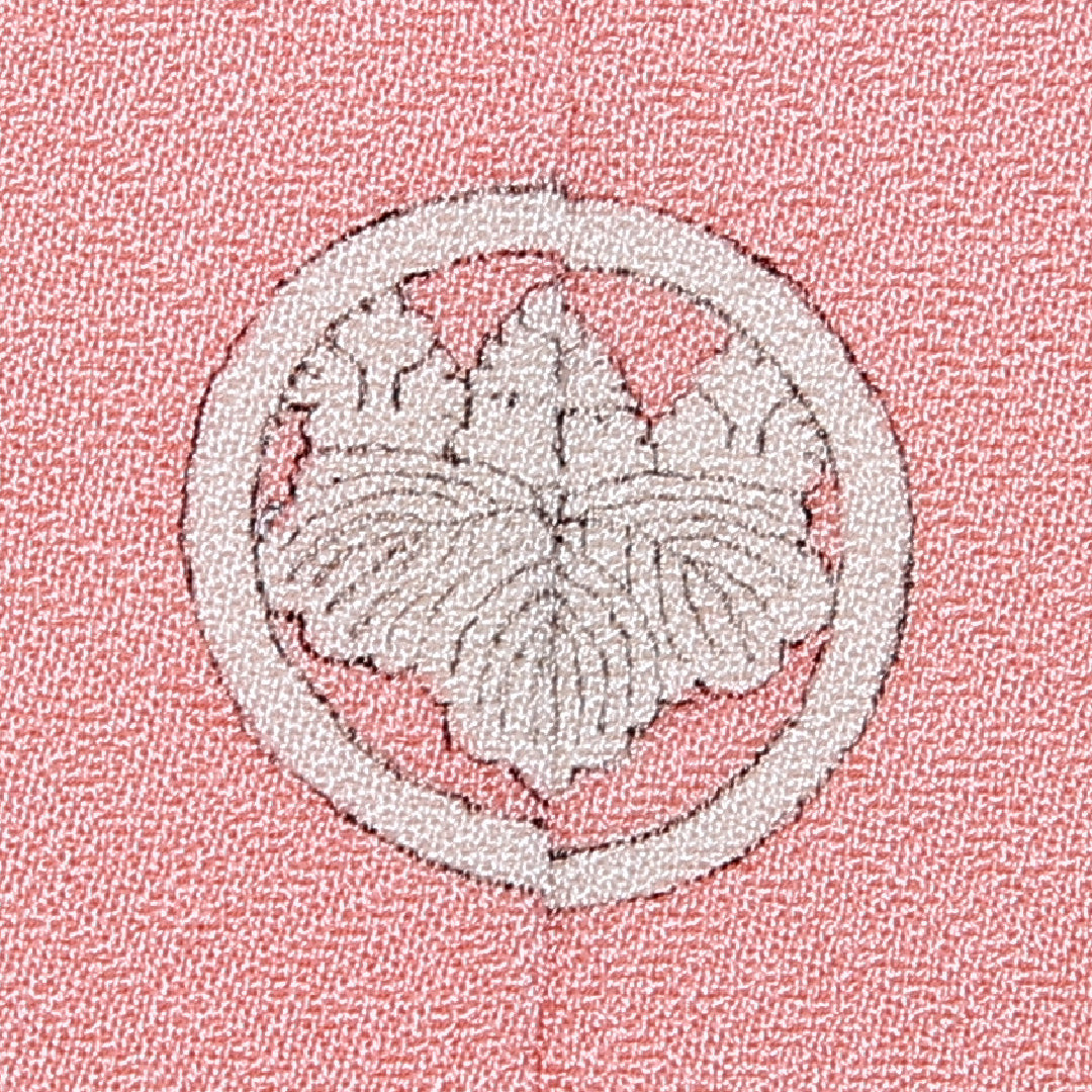 色無地 身丈161cm 裄丈65cm Sランク 袷 一つ紋 正絹 広衿 付下げ 蘇州刺繍 汕頭刺繍 五三桐 地紋あり 1214-10049