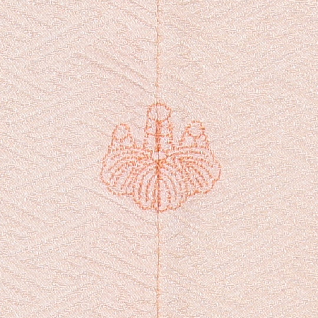 訪問着 袷 身丈165~169cm 裄70cm 正絹 一つ紋 菊 金彩 五三桐 紋意匠 クリーム系 Aランク 1212-00555