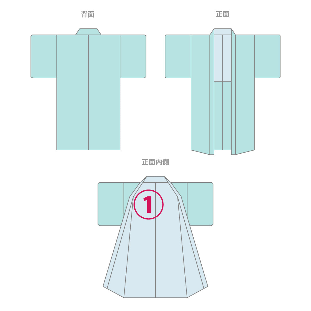 黒羽織 袷 身丈75cm 裄丈64cm 正絹 Aランク 一つ紋 (五三桐) セミフォーマル Mサイズ 紐あり 風景柄 黒系 RP 1233-12831