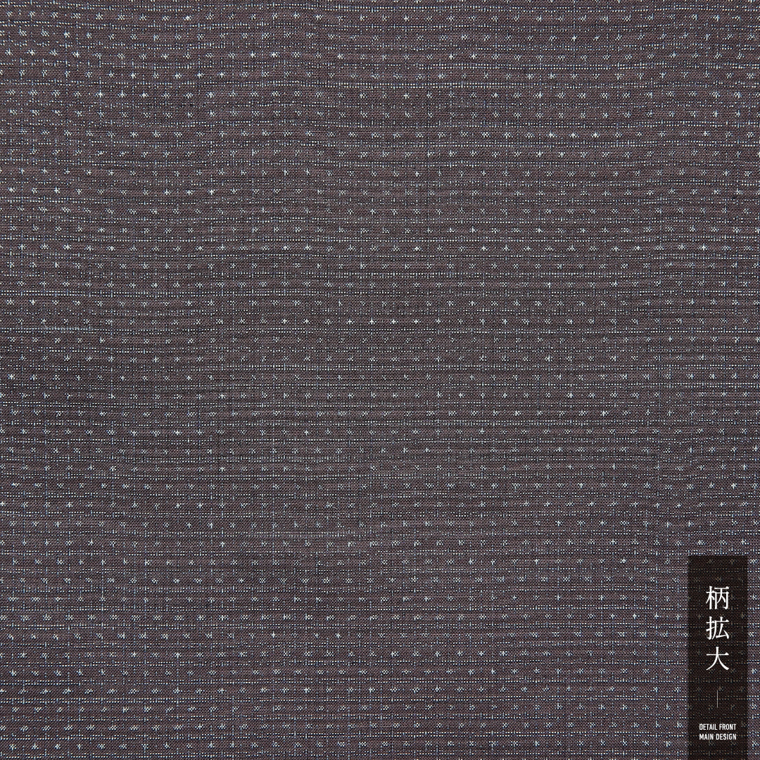 アンサンブル 男着物 袷 身丈142cm 裄丈34cm 正絹 Aランク カジュアル 棒衿 2XLサイズ 十字絣 グレー系 RP 1224-17237