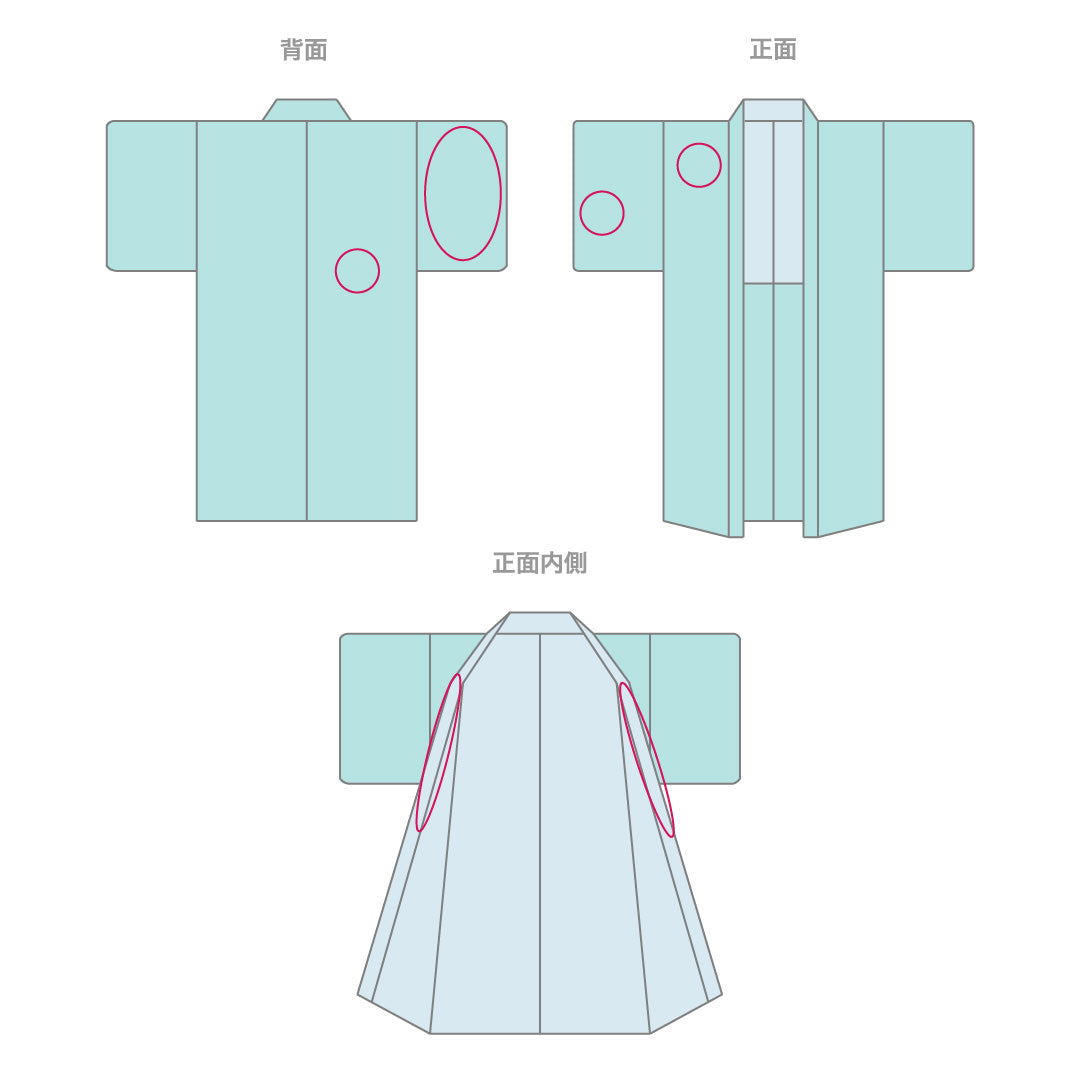 洗える着物 羽織 袷 身丈93cm 裄丈61cm ポリエステル Bランク カジュアル Sサイズ 絣柄 赤系 HP 1232-06124