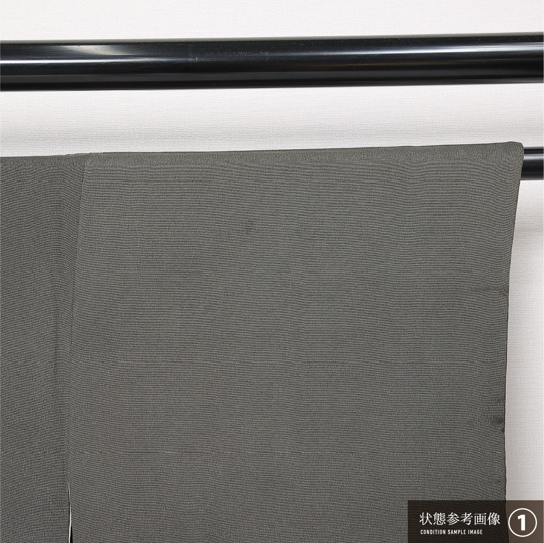 羽織 袷 身丈75cm 裄丈62cm 正絹 Bランク カジュアル Sサイズ 紐あり 緑系 HP 1232-13680