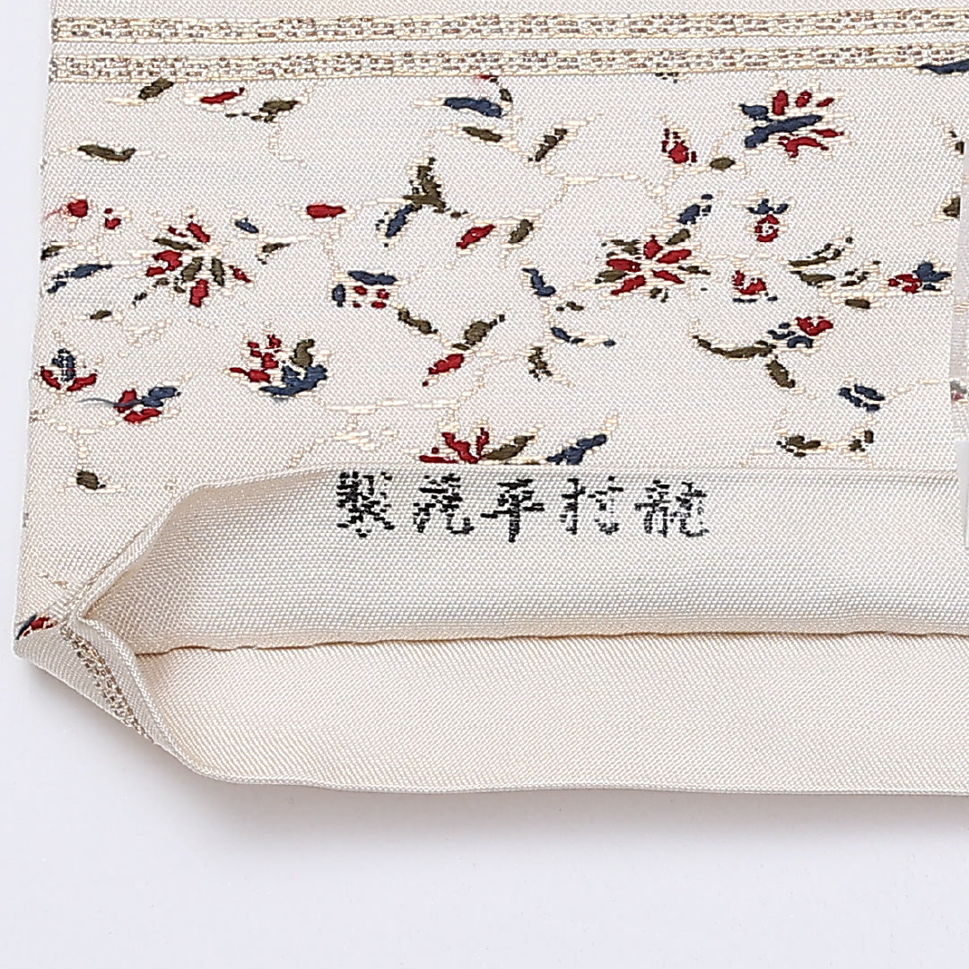 袋帯 龍村平蔵 帯丈436cm 全通 白舫 逸品 カジュアル 落款 白系 正絹 Bランク 1223-00973
