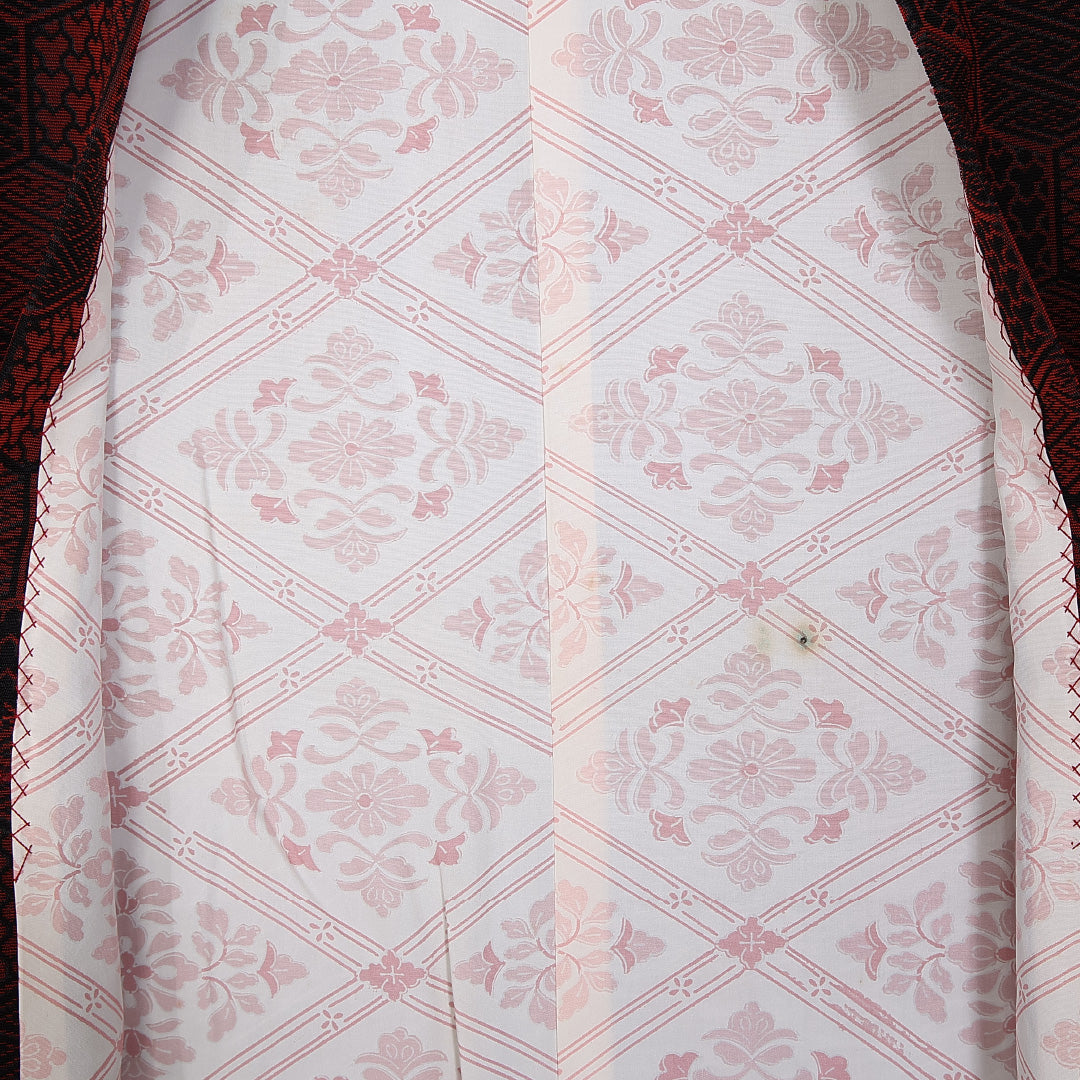 道行コート 身丈101cm 裄丈66cm M ポリエステル Sランク 袷 洗える着物 亀甲 毘沙門亀甲 1263-10615