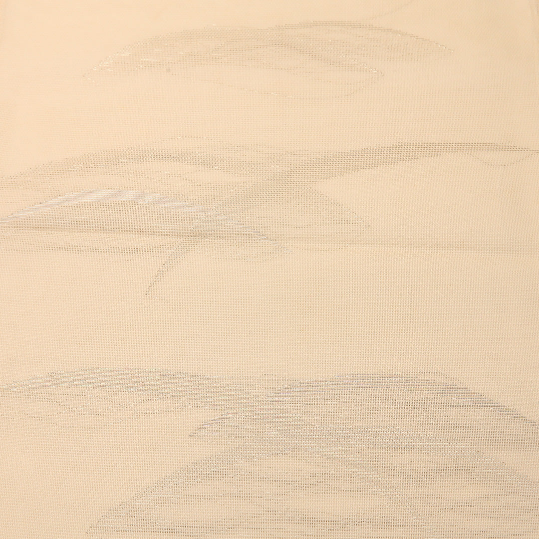 夏物 袋帯 帯丈432cm 正絹 六通 インフォーマル 芝草 クリーム系 1243-02453