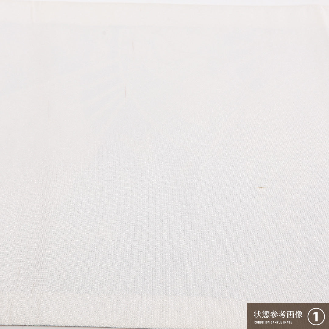 袋帯 帯丈428cm ポリエステル 全通 セミフォーマル 扇面文 菊 グレー系 1243-02543