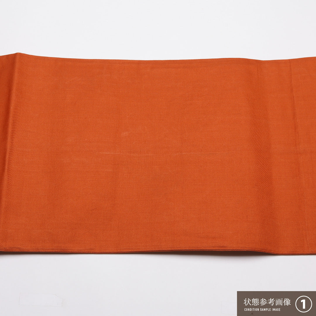 袋帯 帯丈412cm Aランク 全通 正絹 桐 松皮菱 フォーマル 朱系 1223-01403