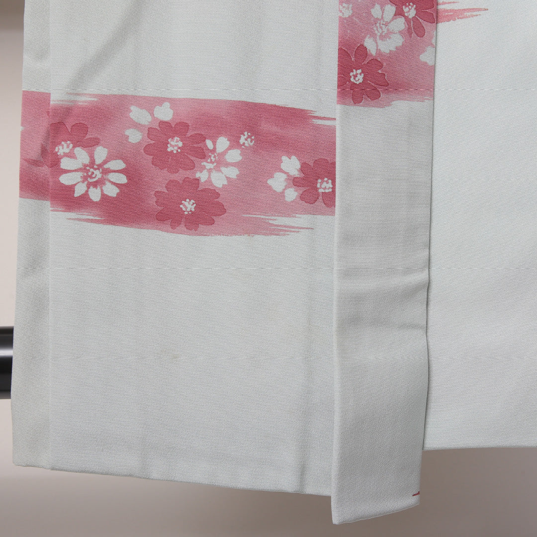 羽織 袷 身丈84cm 裄丈63cm 正絹 Cランク カジュアル Sサイズ 菊 紅葉 グレー系 HP 1232-06122