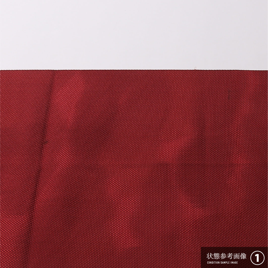八寸名古屋帯 Aランク 帯丈352cm 正絹 全通 松葉仕立て 織り カジュアル 無地 赤系 LP 1245-02875