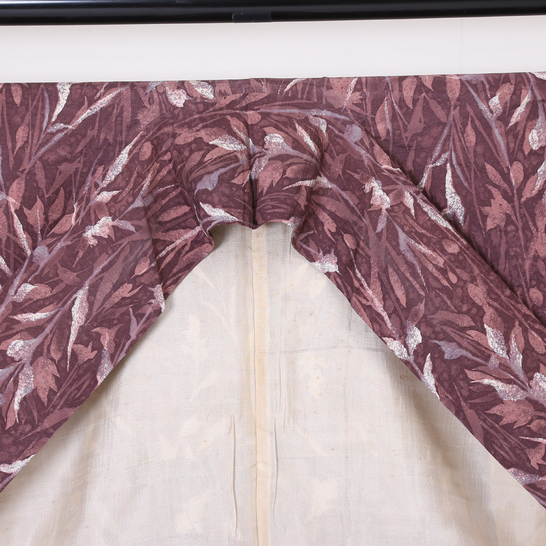 小紋 袷 身丈160cm 裄62.5cm ピンク系 花柄 正絹 Aランク 1215-01944-3413